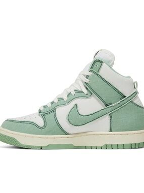 Nike High-Top Sneakers in Sage Green and White